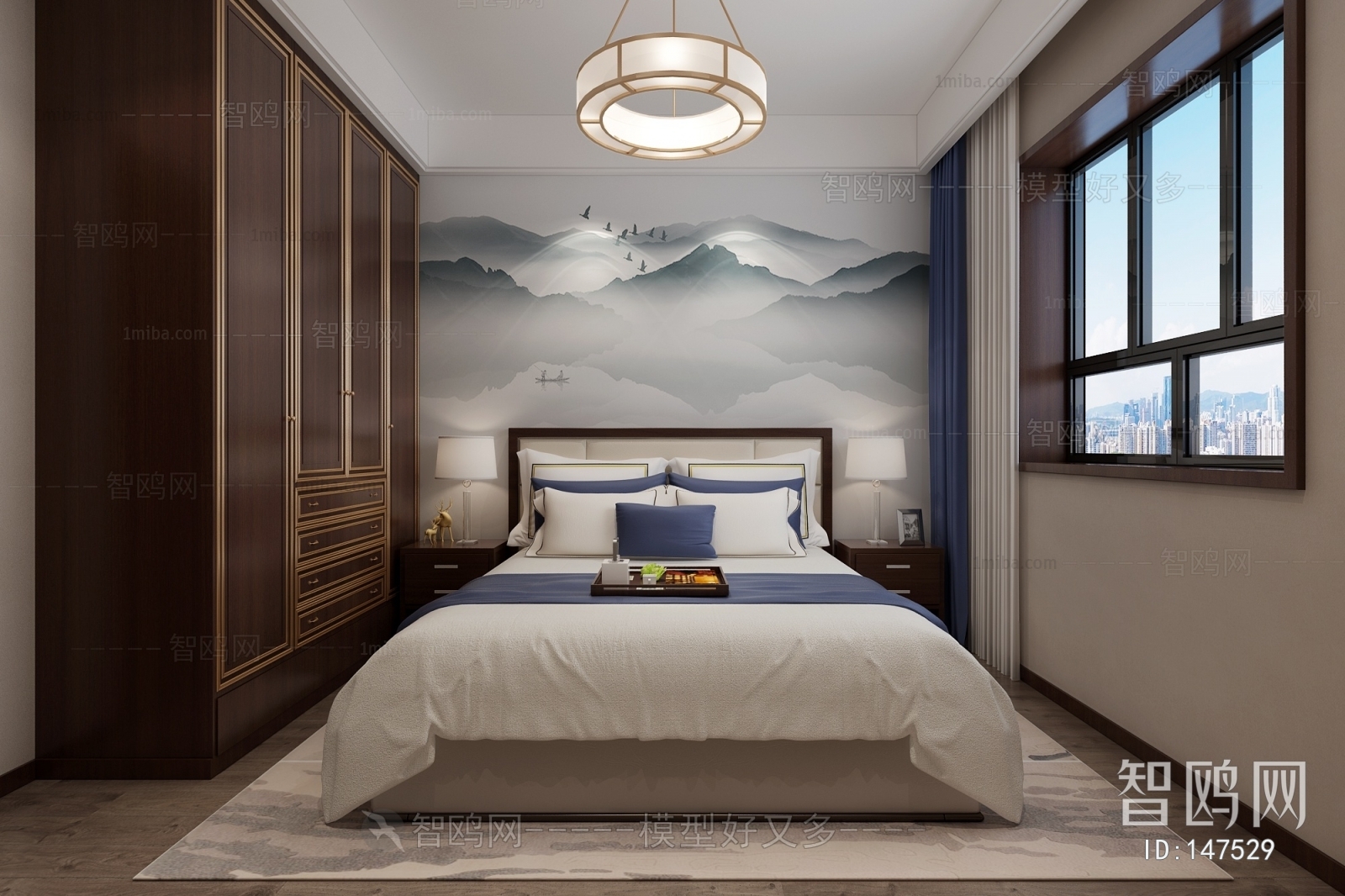 New Chinese Style Bedroom