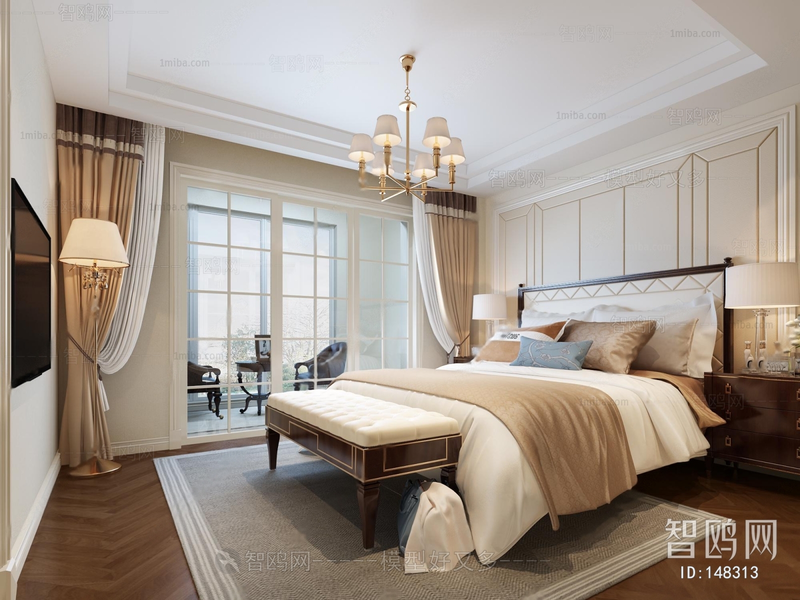 New Chinese Style Bedroom