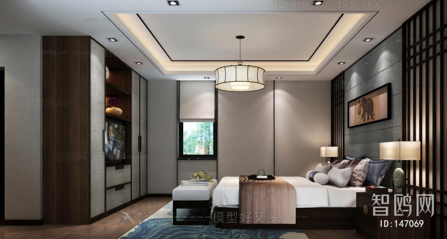 New Chinese Style Bedroom