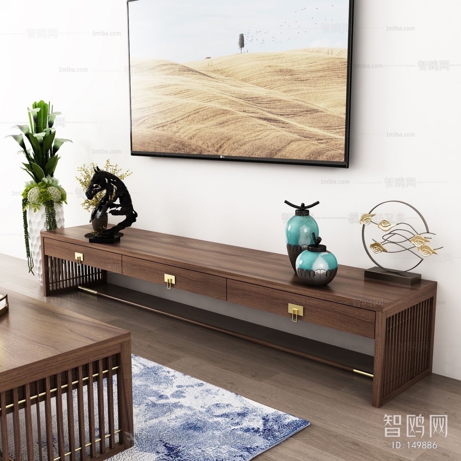 New Chinese Style TV Cabinet