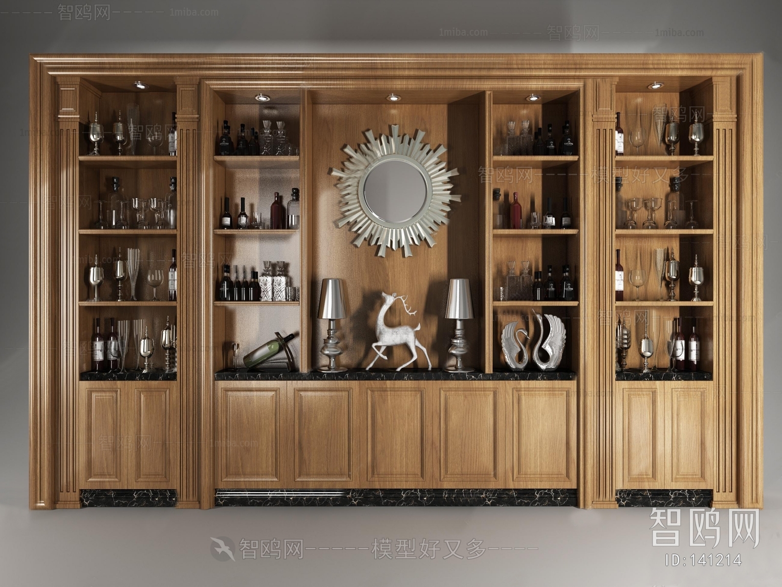 Simple European Style Wine Cabinet