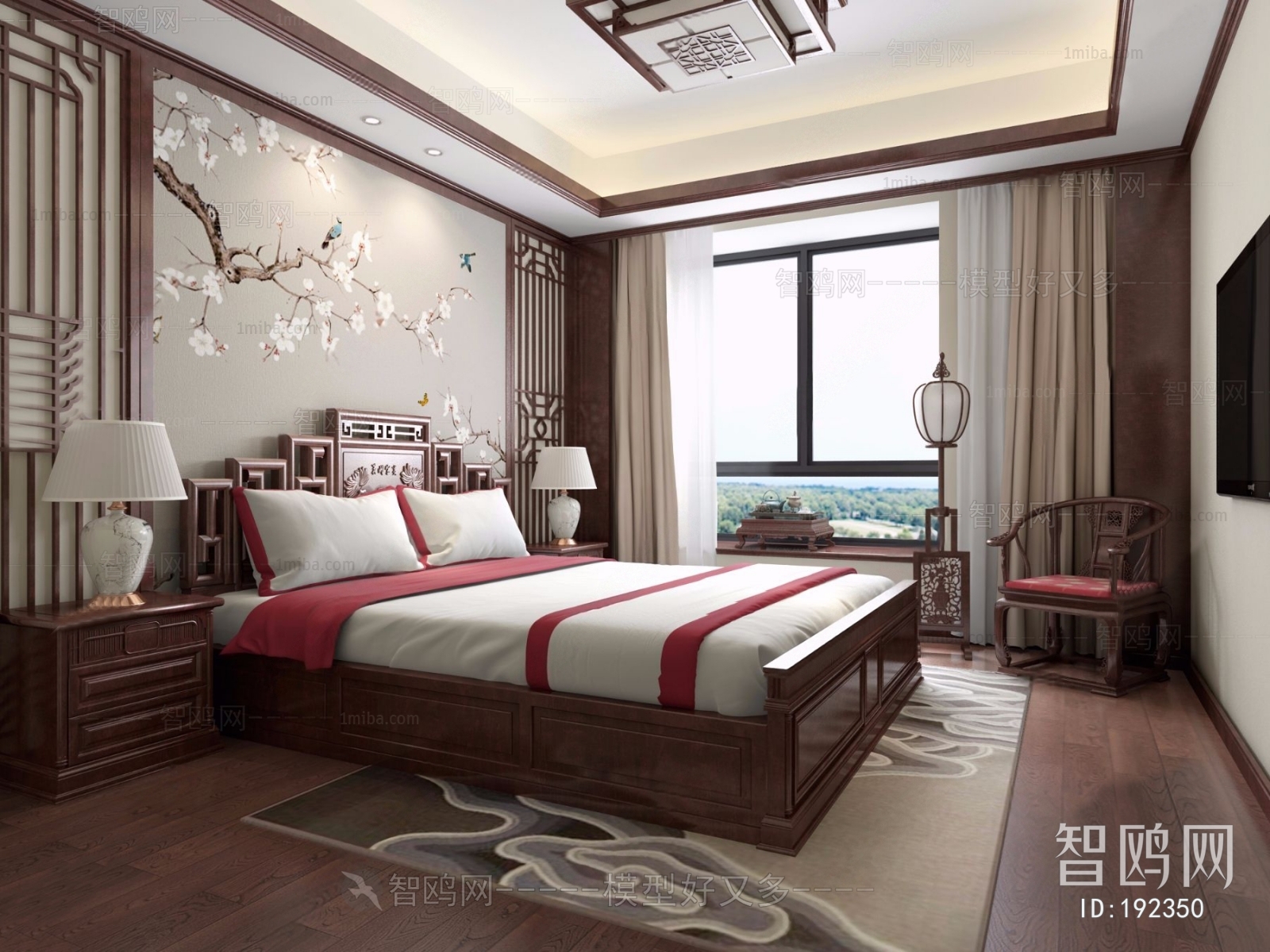 New Chinese Style Bedroom