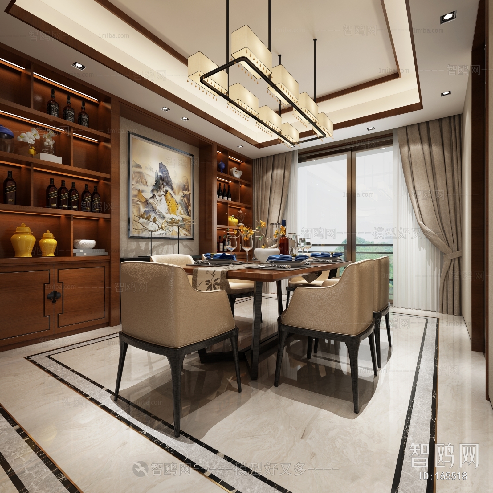 New Chinese Style Dining Room