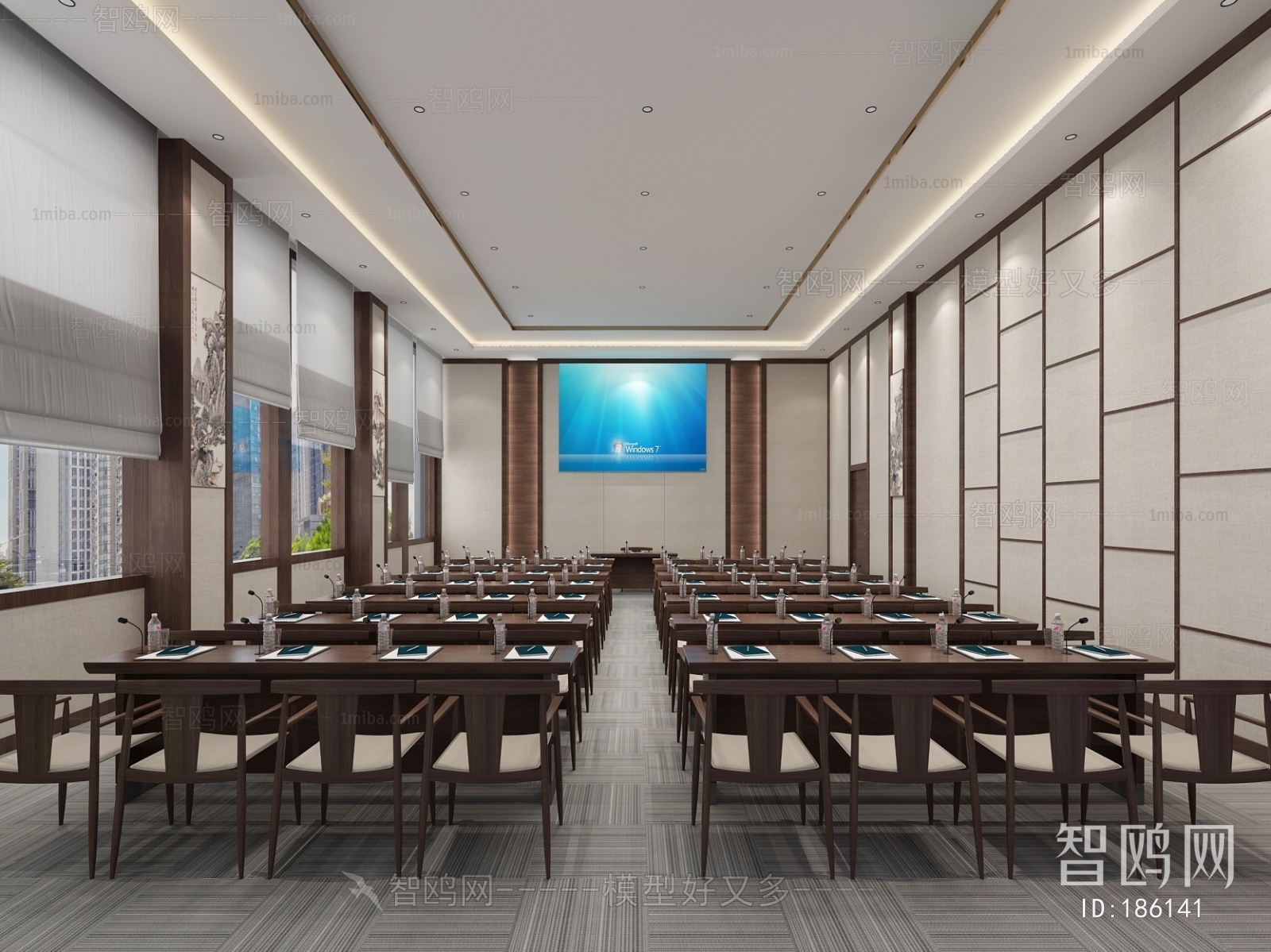 New Chinese Style Office Lecture Hall