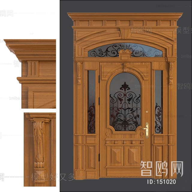 European Style Solid Wood Door