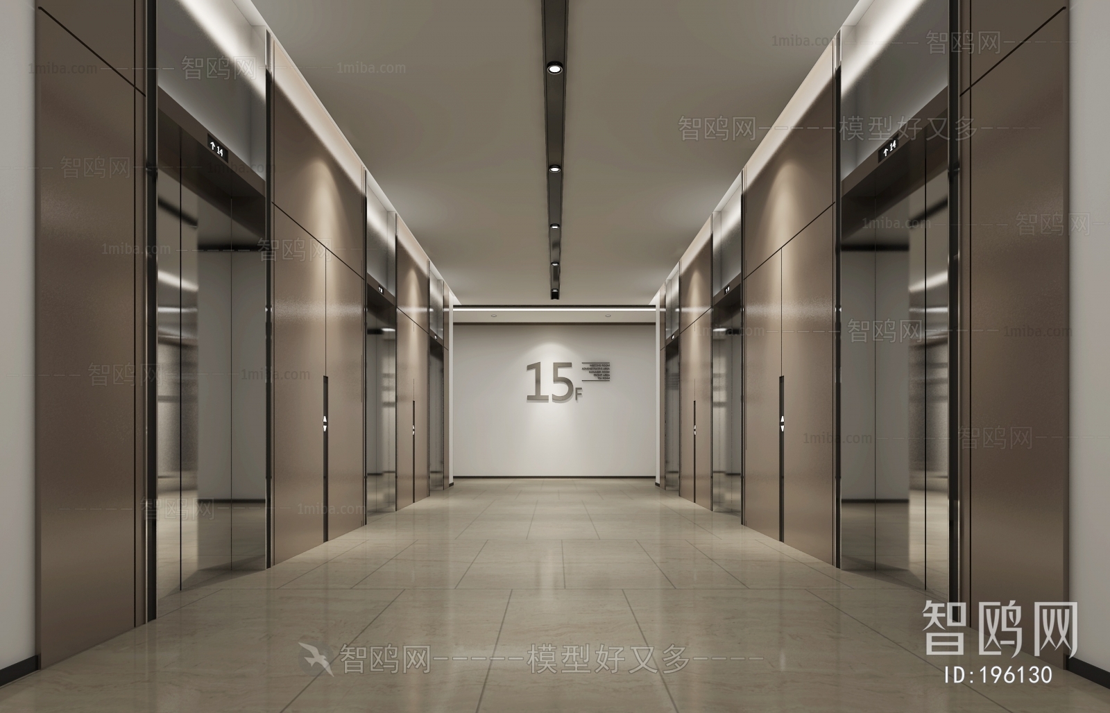 Modern Office Elevator Hall