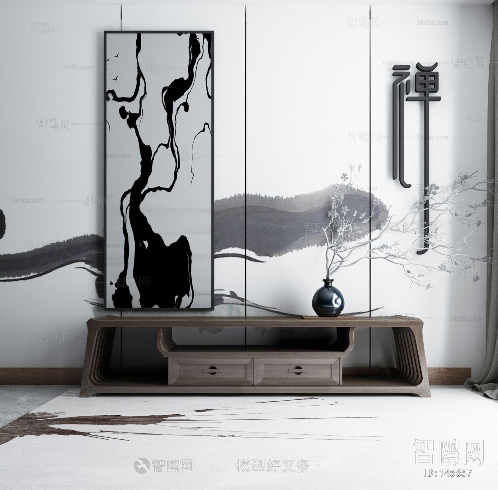 New Chinese Style TV Cabinet