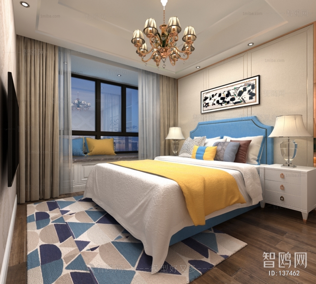 Simple European Style Bedroom