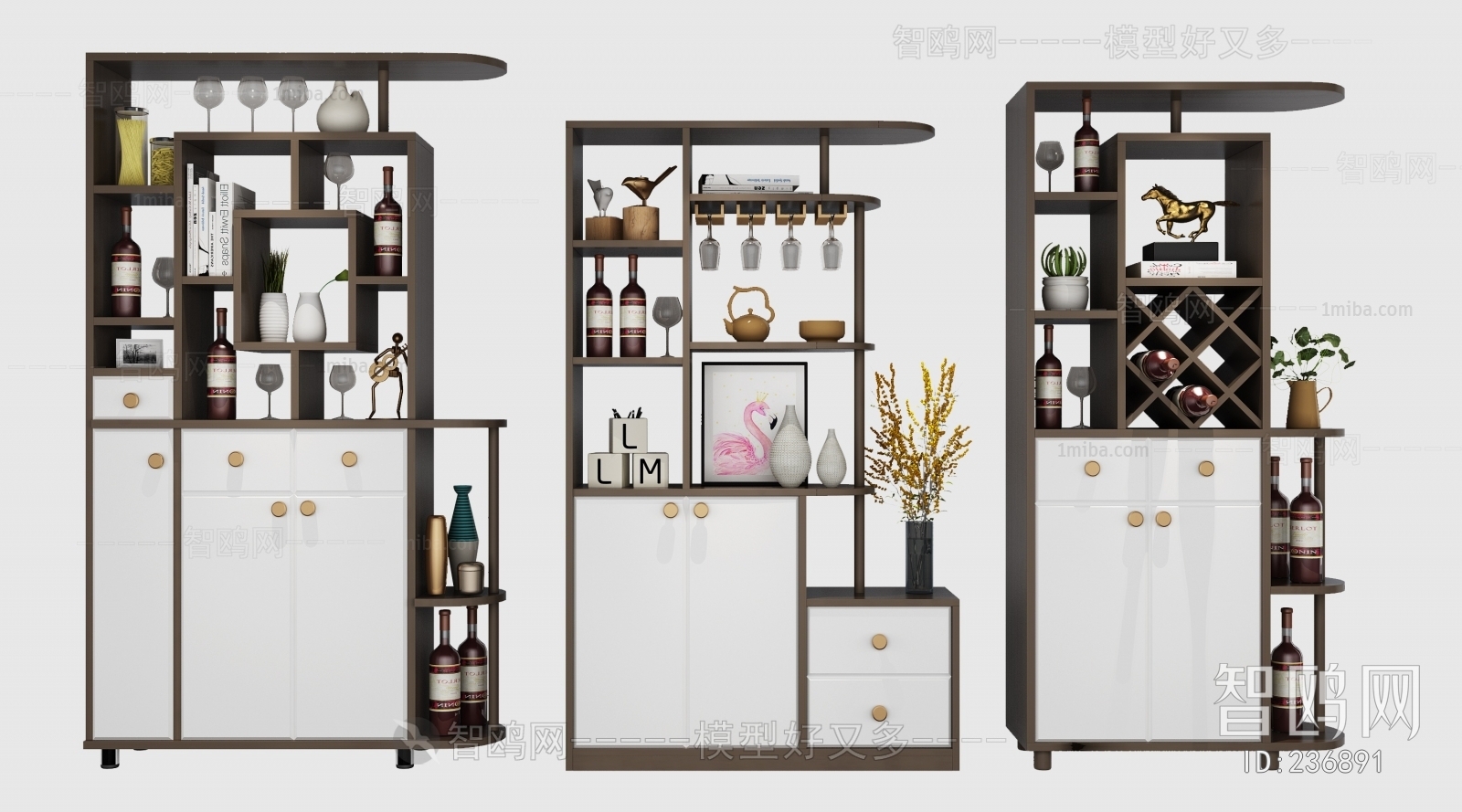 Modern Nordic Style Wine Cabinet