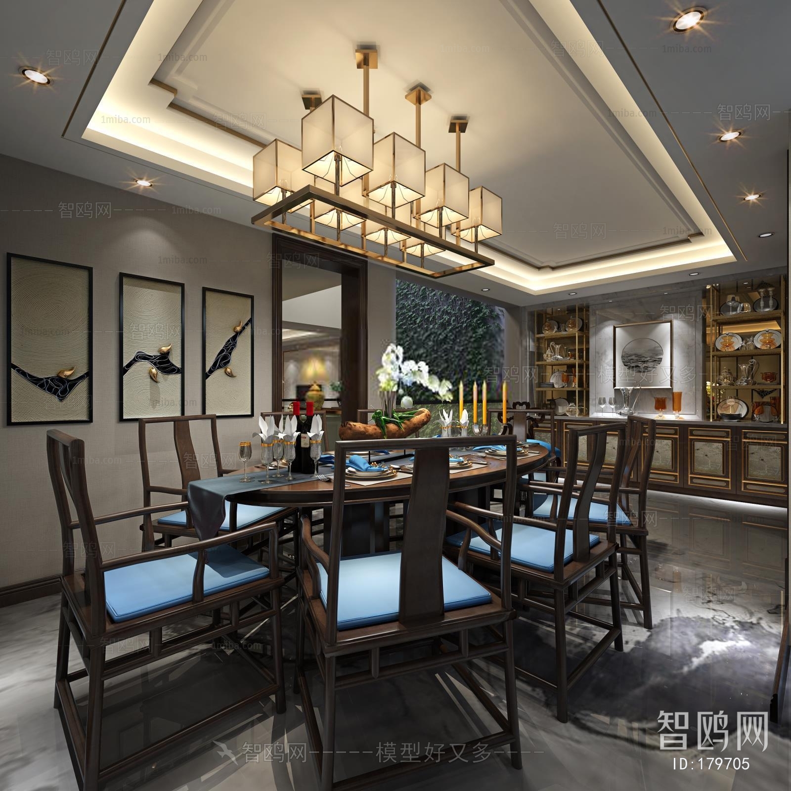 New Chinese Style Dining Room