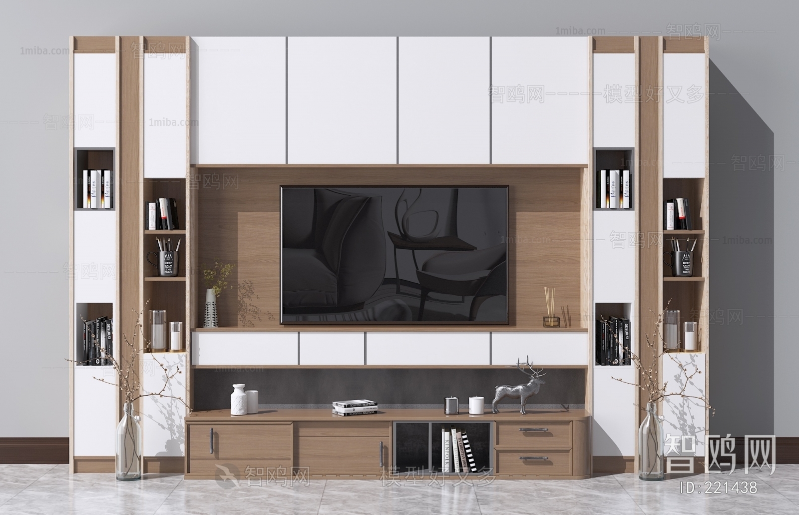 Modern Nordic Style TV Wall