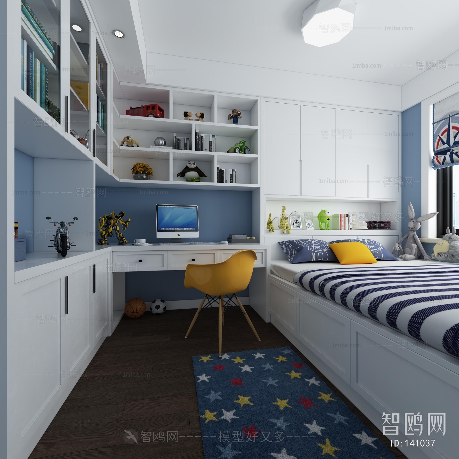 European Style Boy's Room And Son's Room