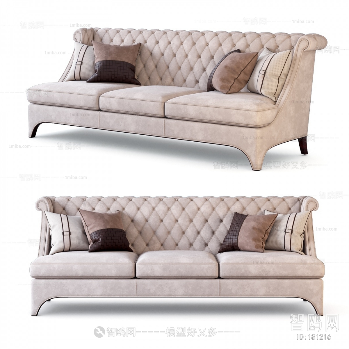 American Style Three-seat Sofa