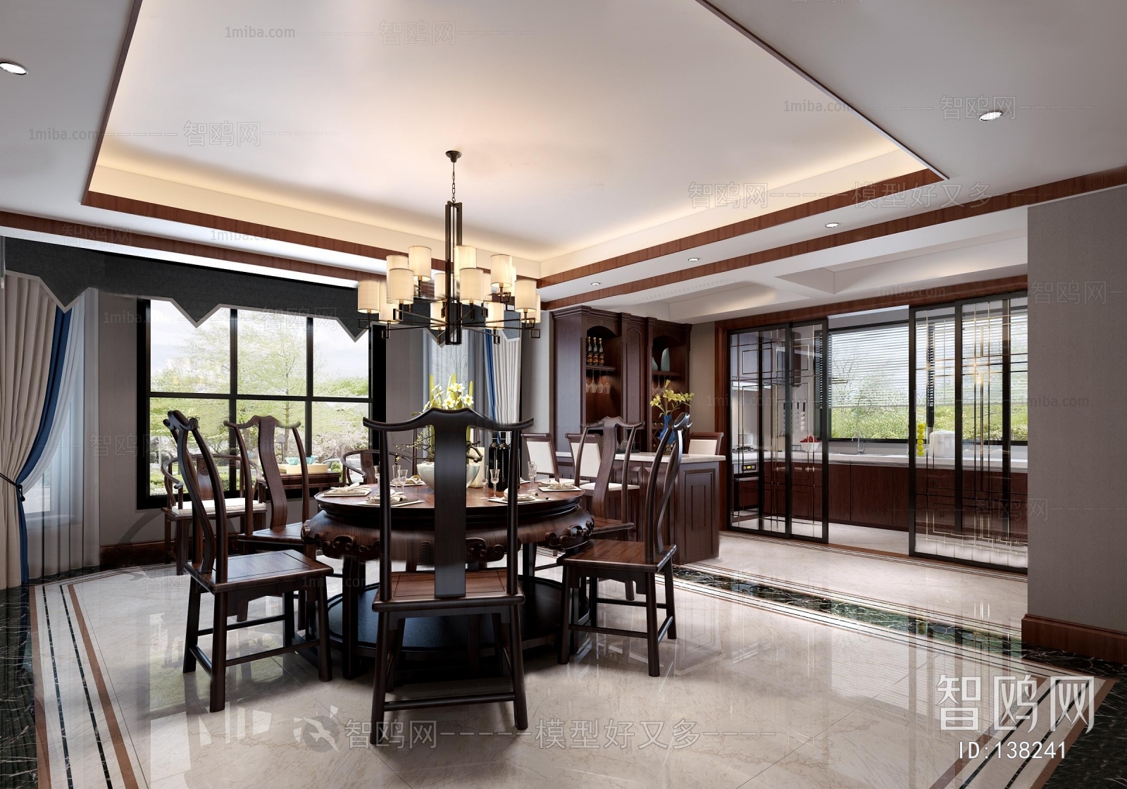 New Chinese Style Dining Room