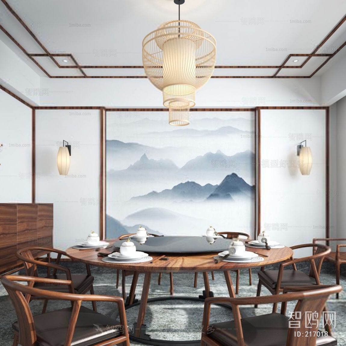 New Chinese Style Dining Room