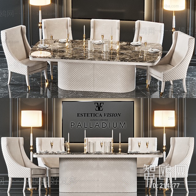 Post Modern Style Simple European Style Dining Table And Chairs