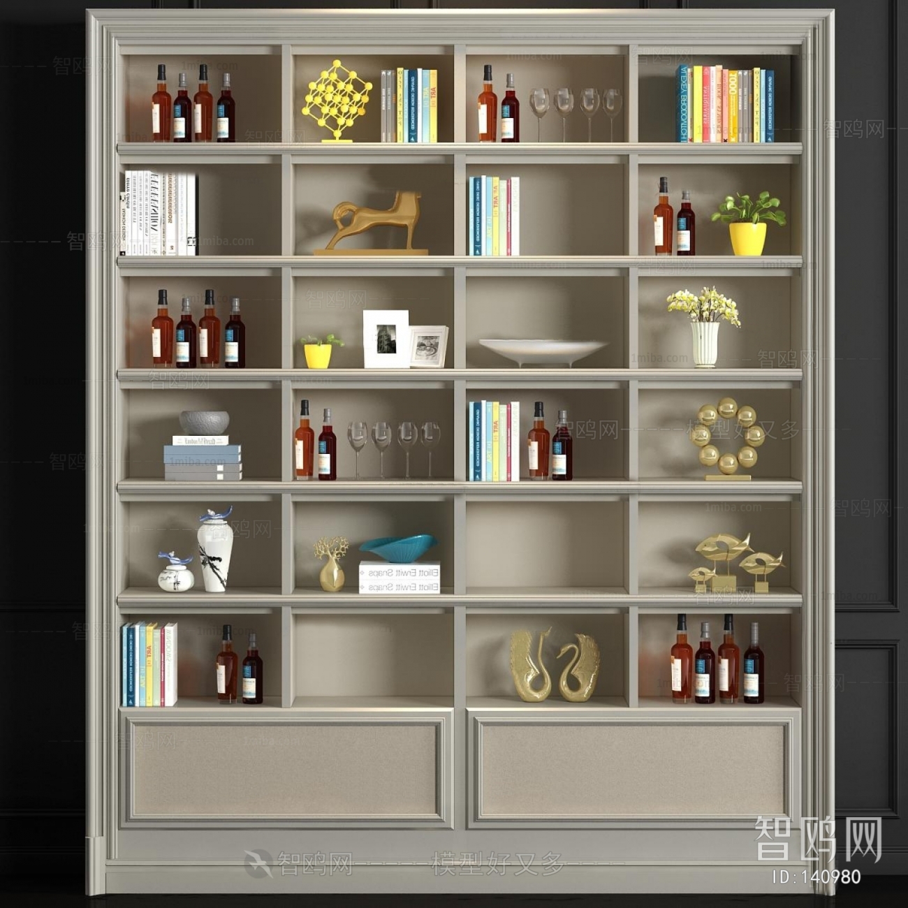 Simple European Style Bookcase