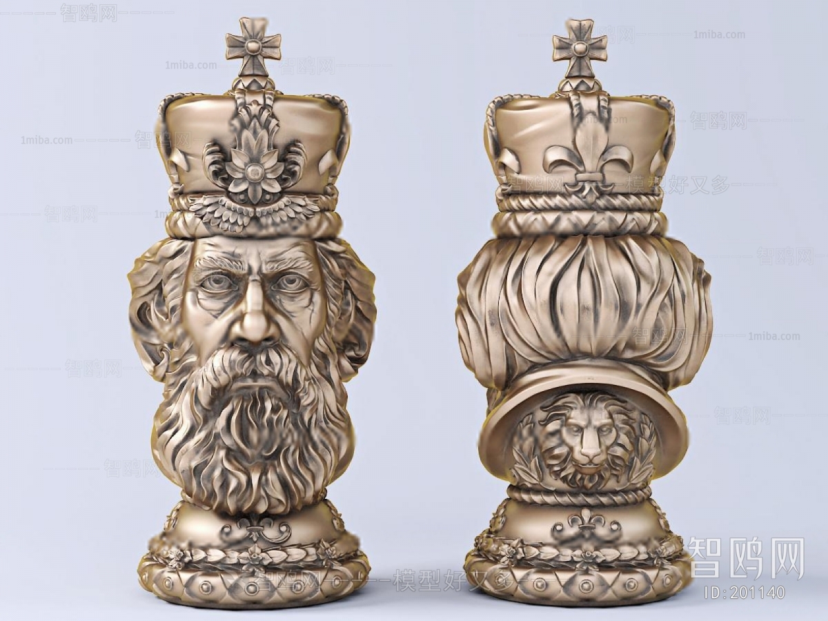 欧式国际象棋国王雕塑摆件