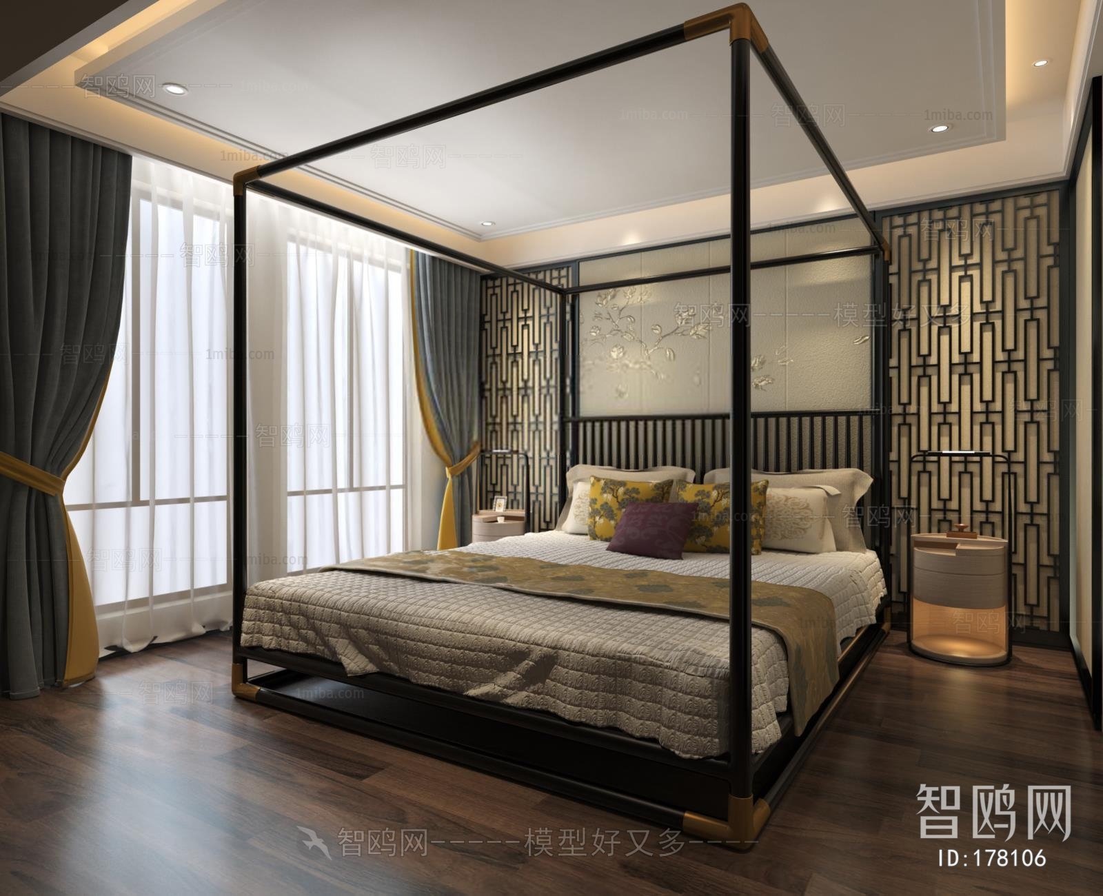 New Chinese Style Bedroom
