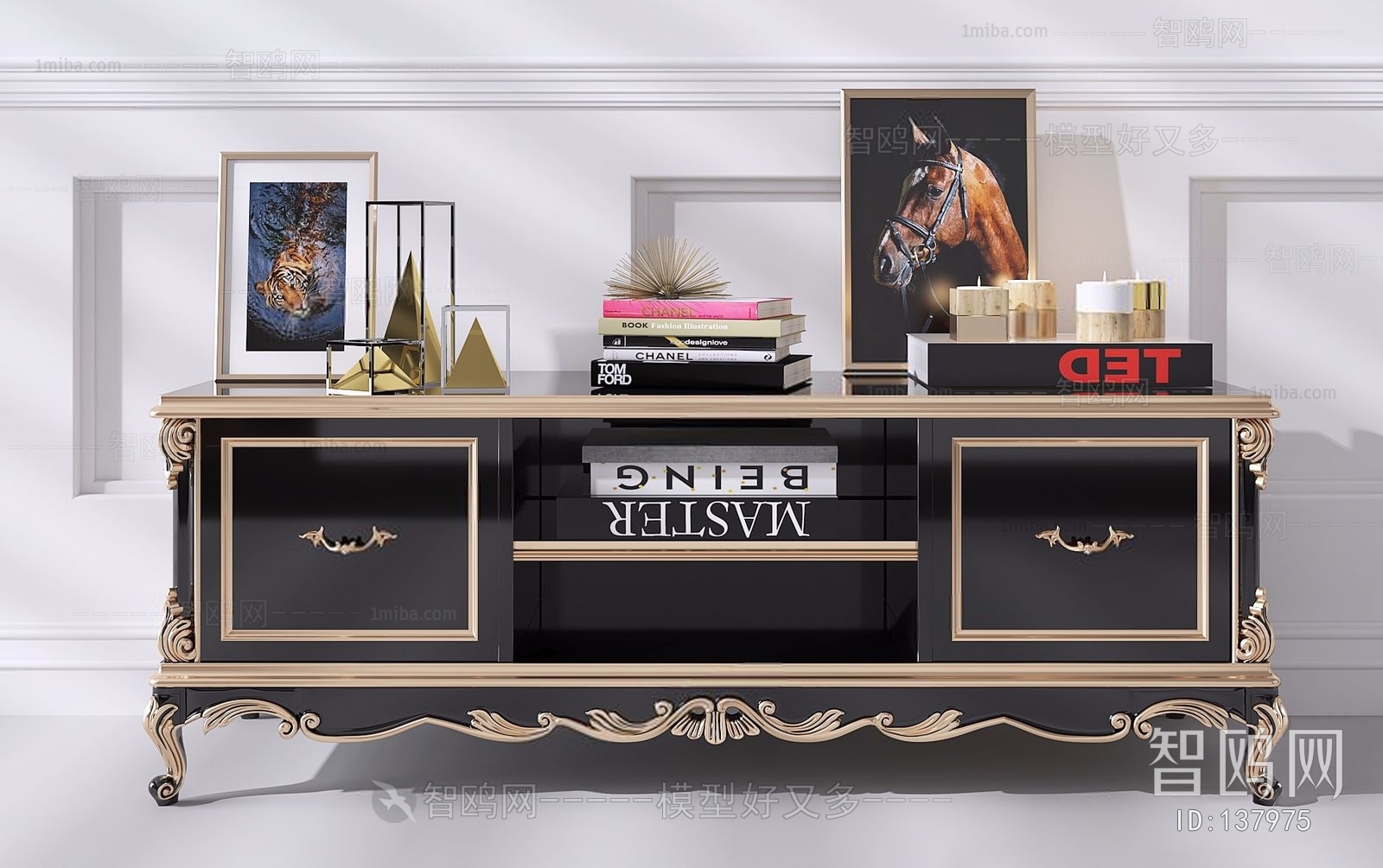 New Classical Style TV Cabinet