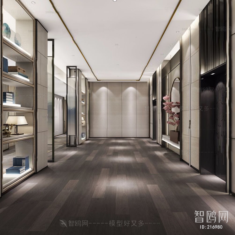 New Chinese Style Corridor Elevator Hall