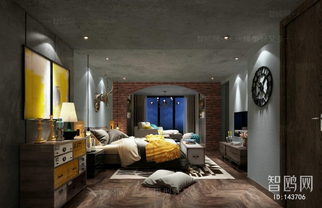 Industrial Style Bedroom