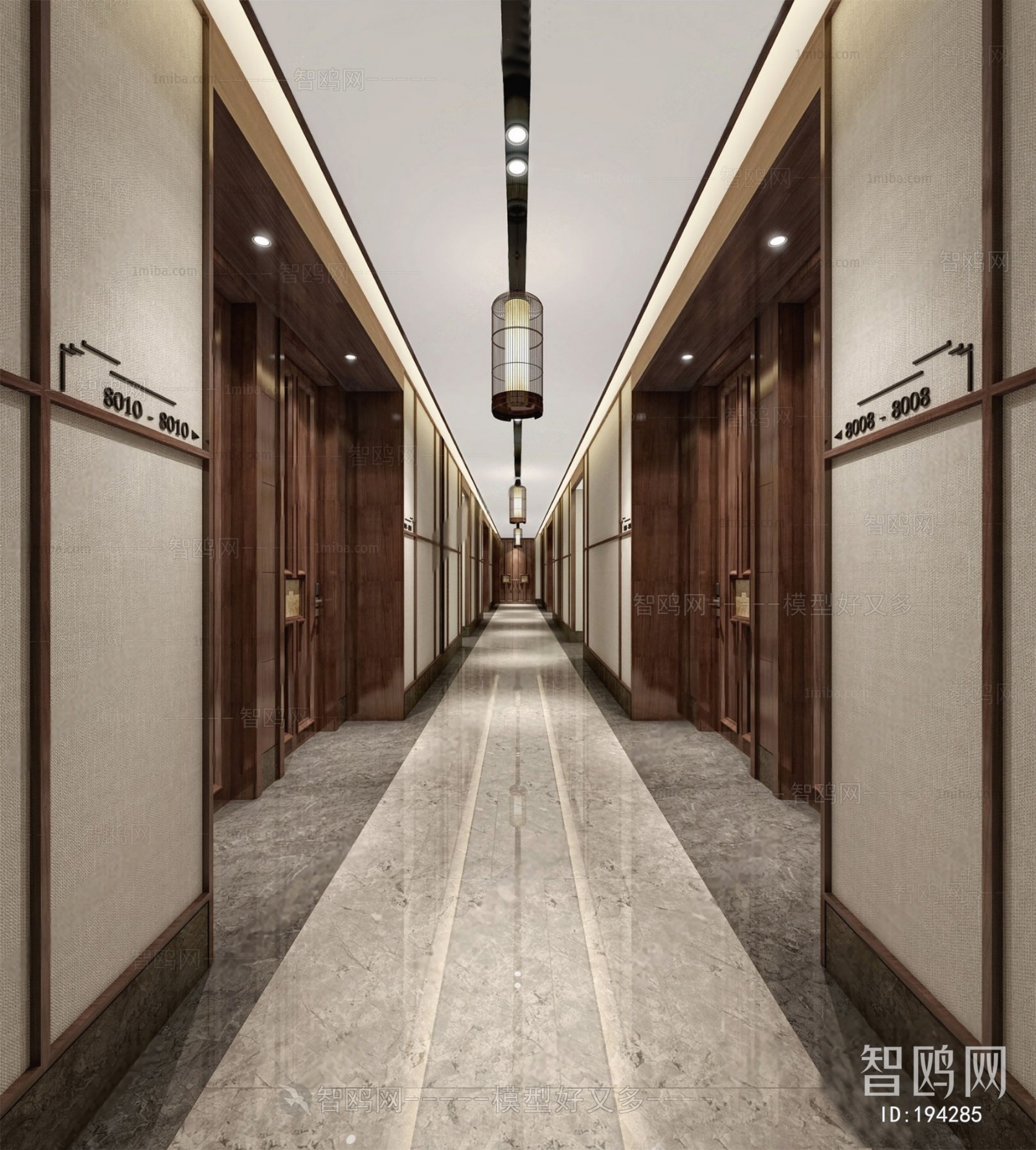 New Chinese Style Corridor Elevator Hall