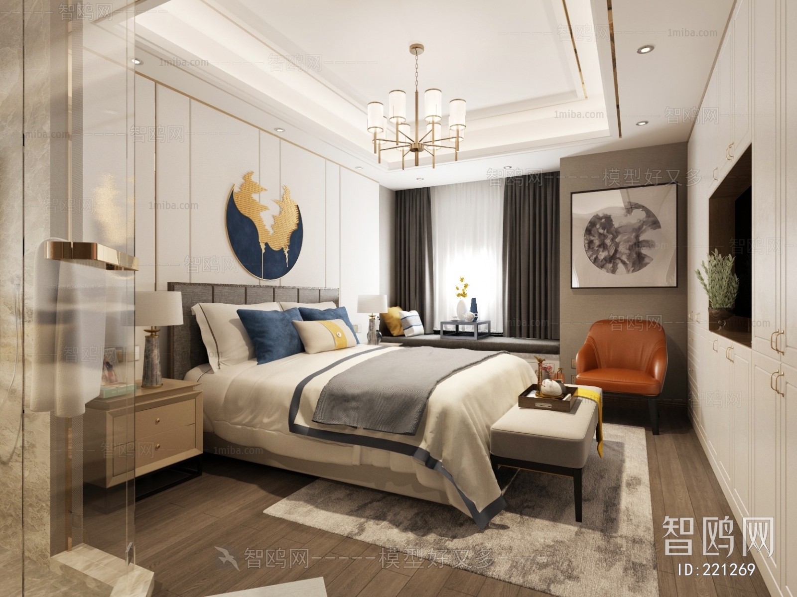 New Chinese Style Bedroom