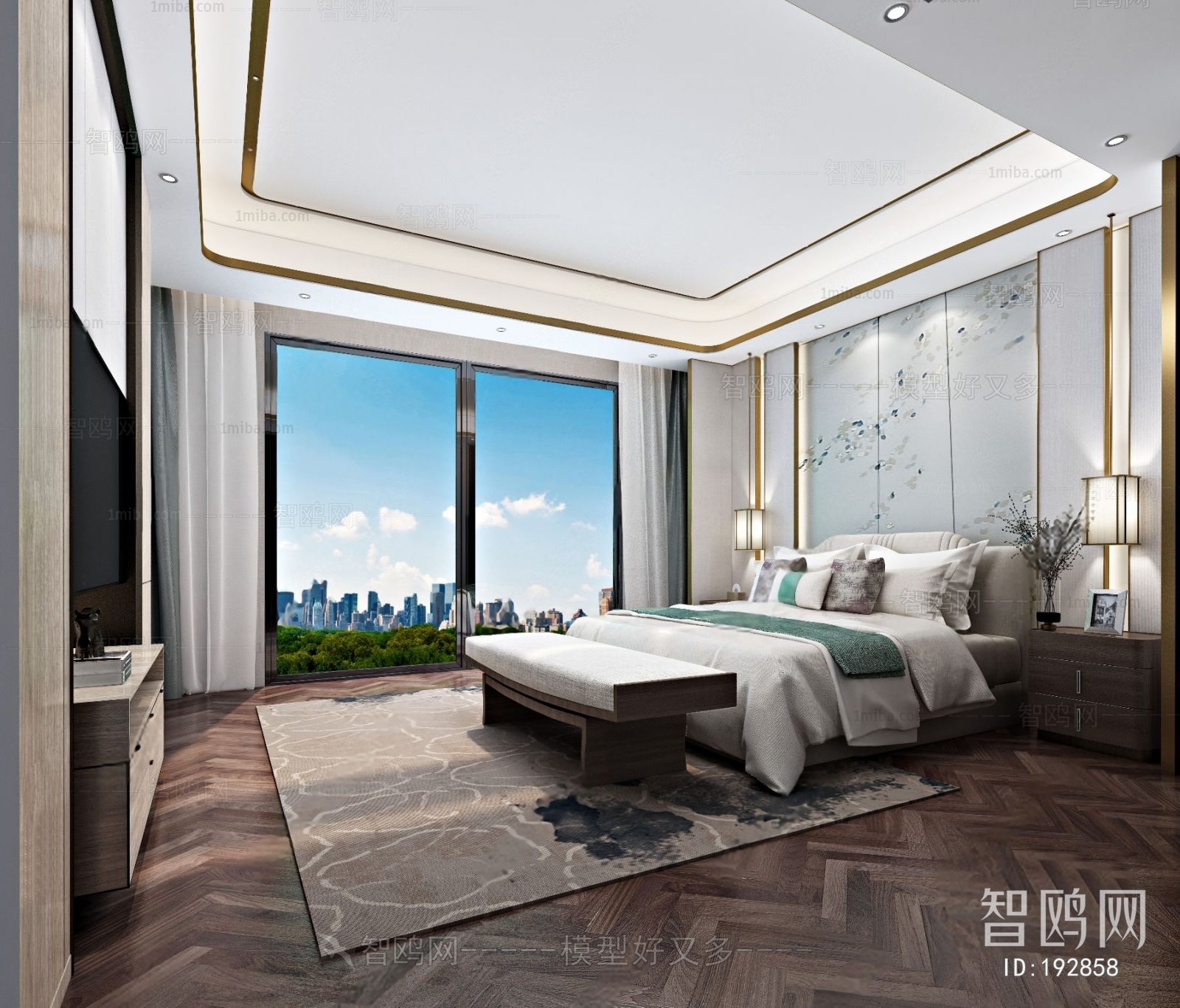 New Chinese Style Bedroom