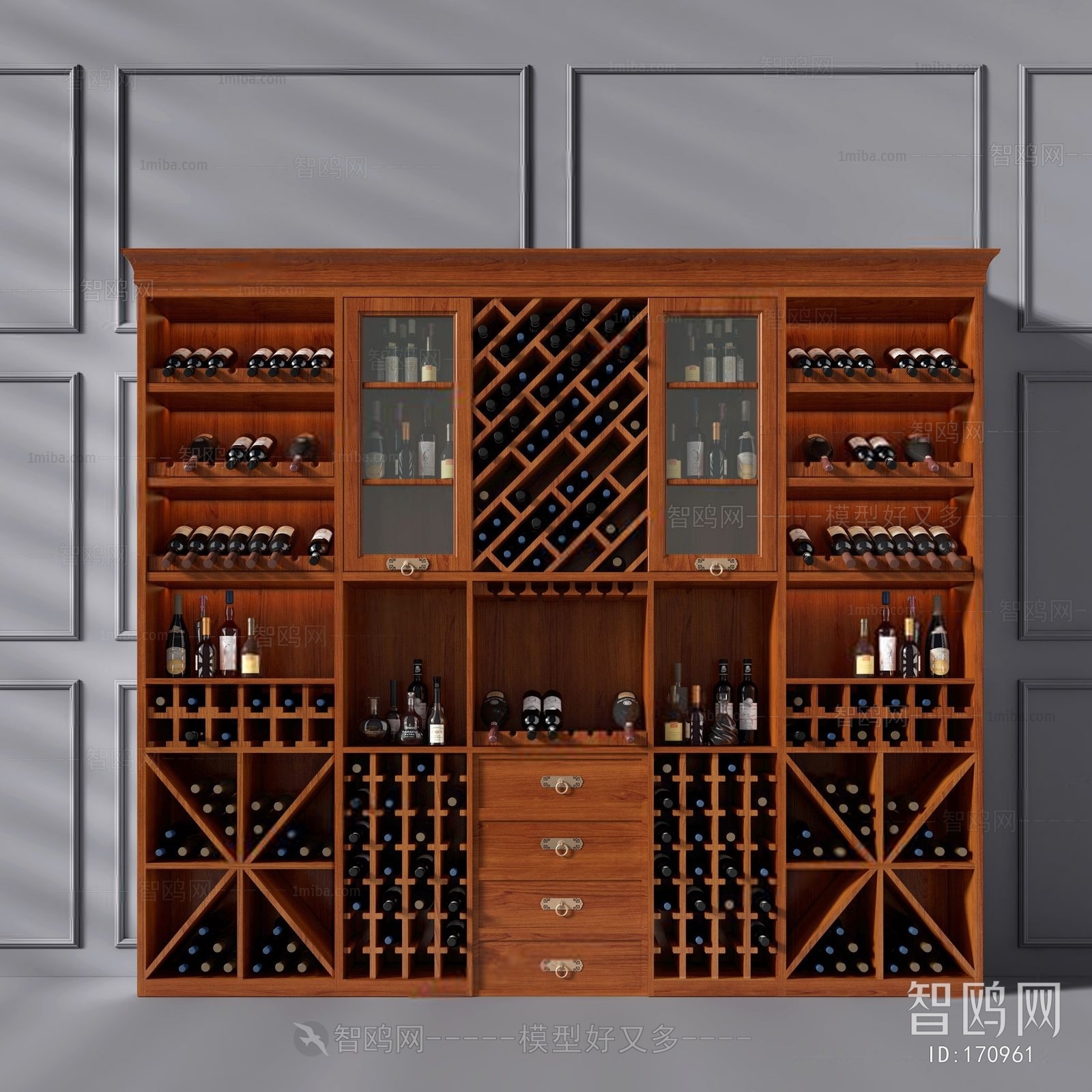 New Chinese Style Wine Cabinet