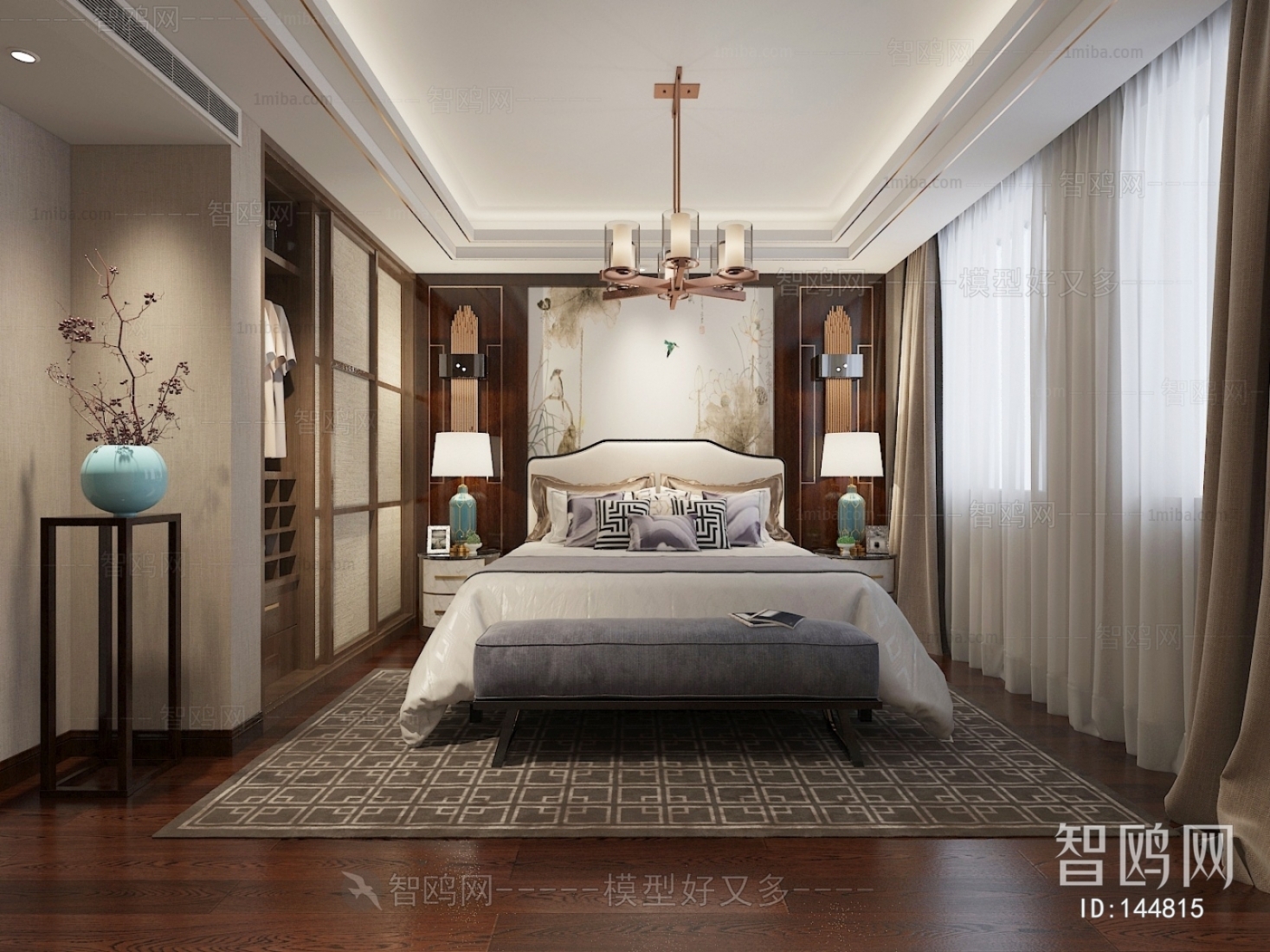 New Chinese Style Bedroom