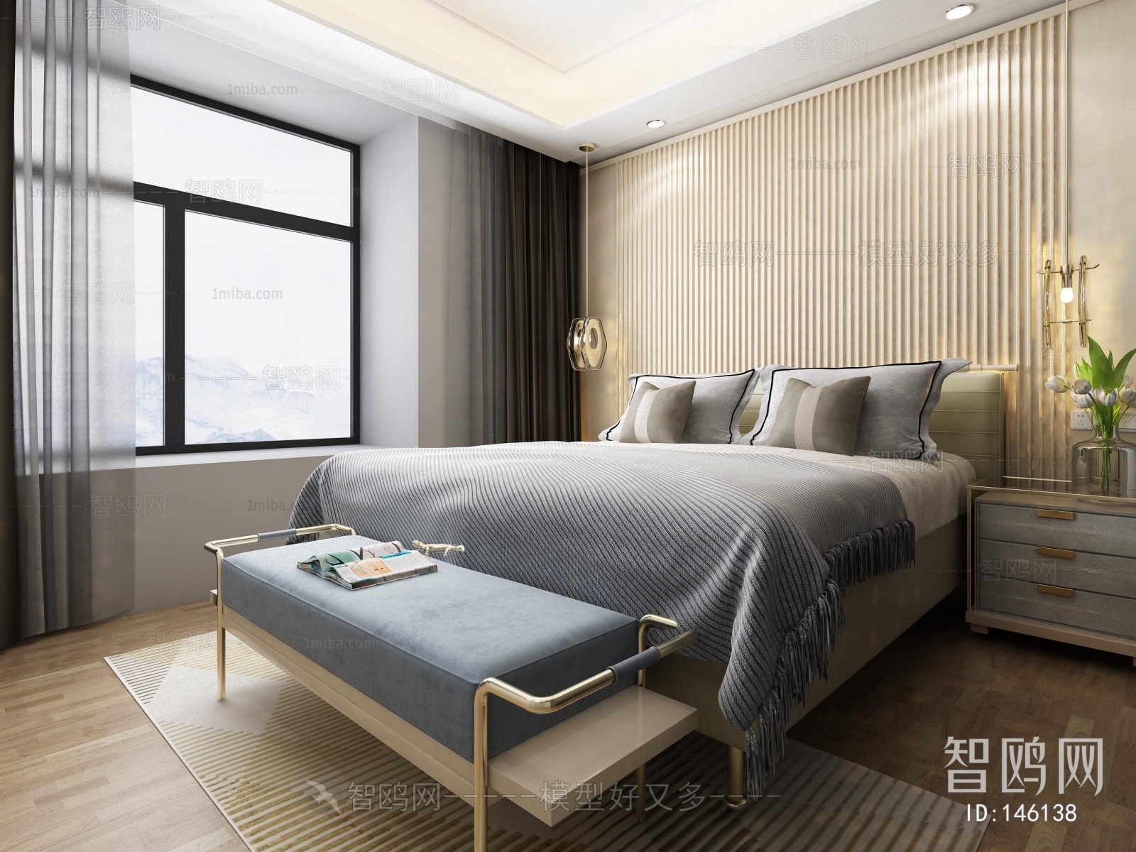 New Chinese Style Bedroom