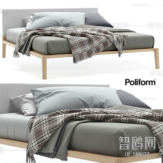 Nordic Style Simple Style Double Bed