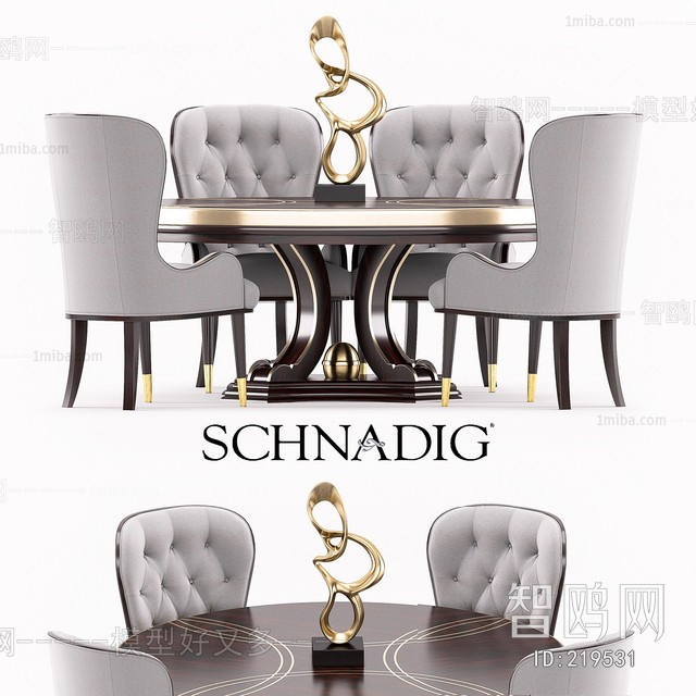 Post Modern Style Simple European Style Dining Table And Chairs