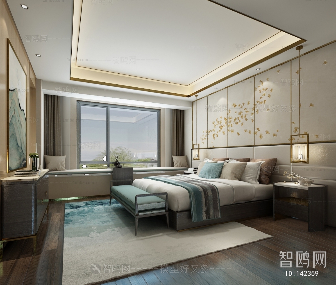 New Chinese Style Bedroom