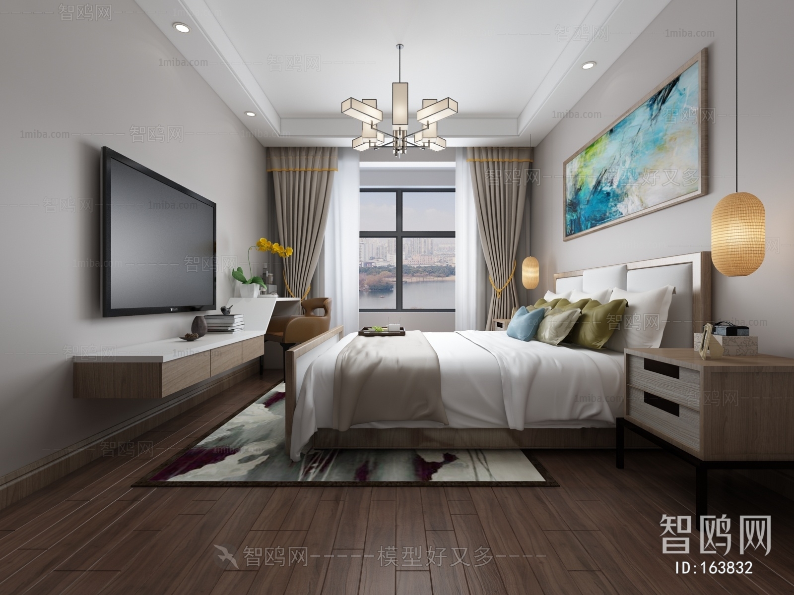 New Chinese Style Bedroom