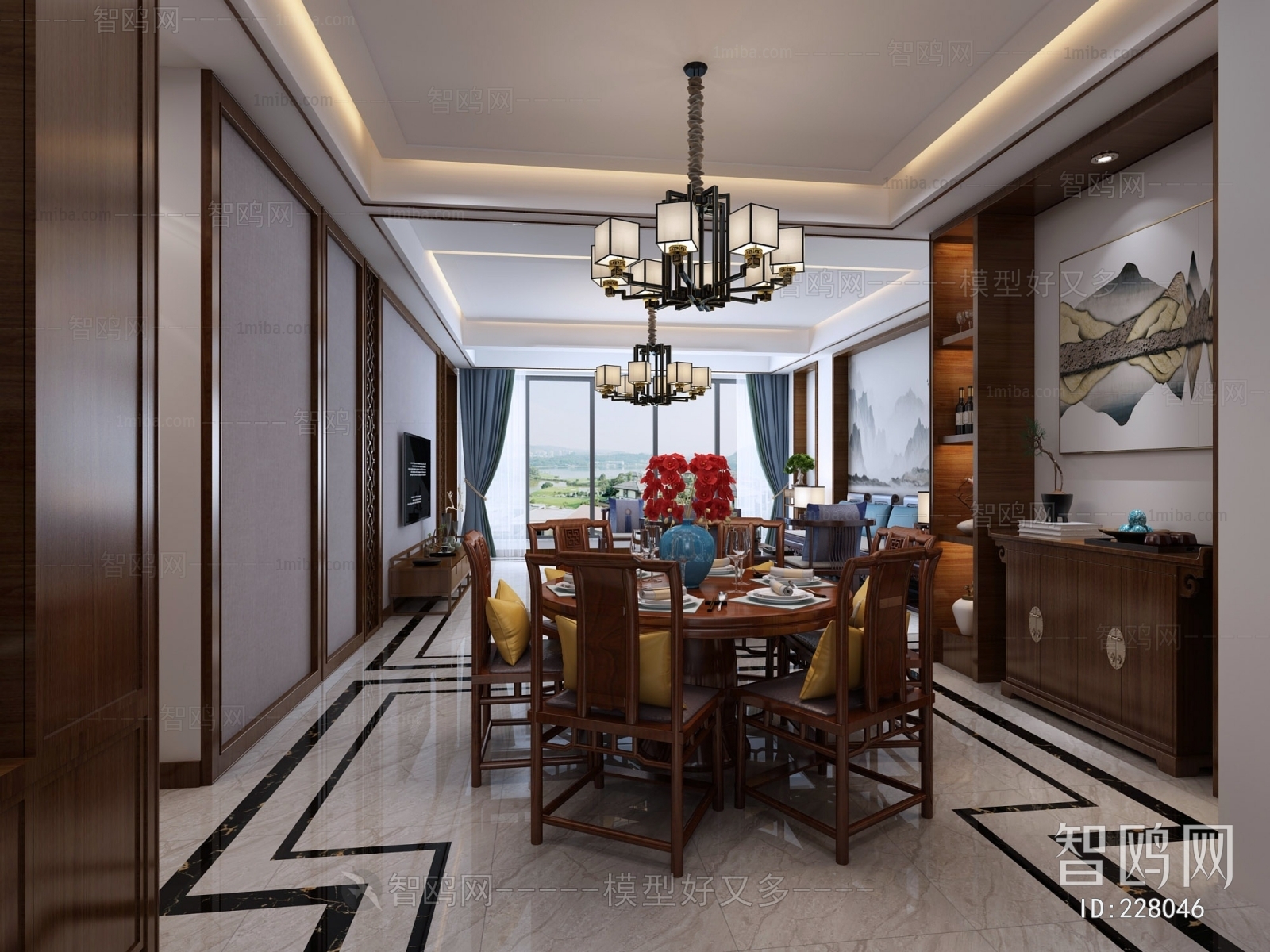 New Chinese Style Dining Room