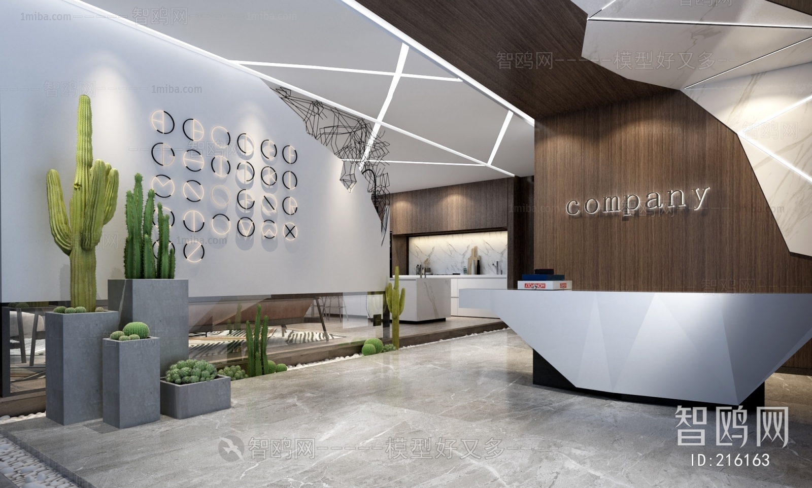 Modern Office Reception Desk