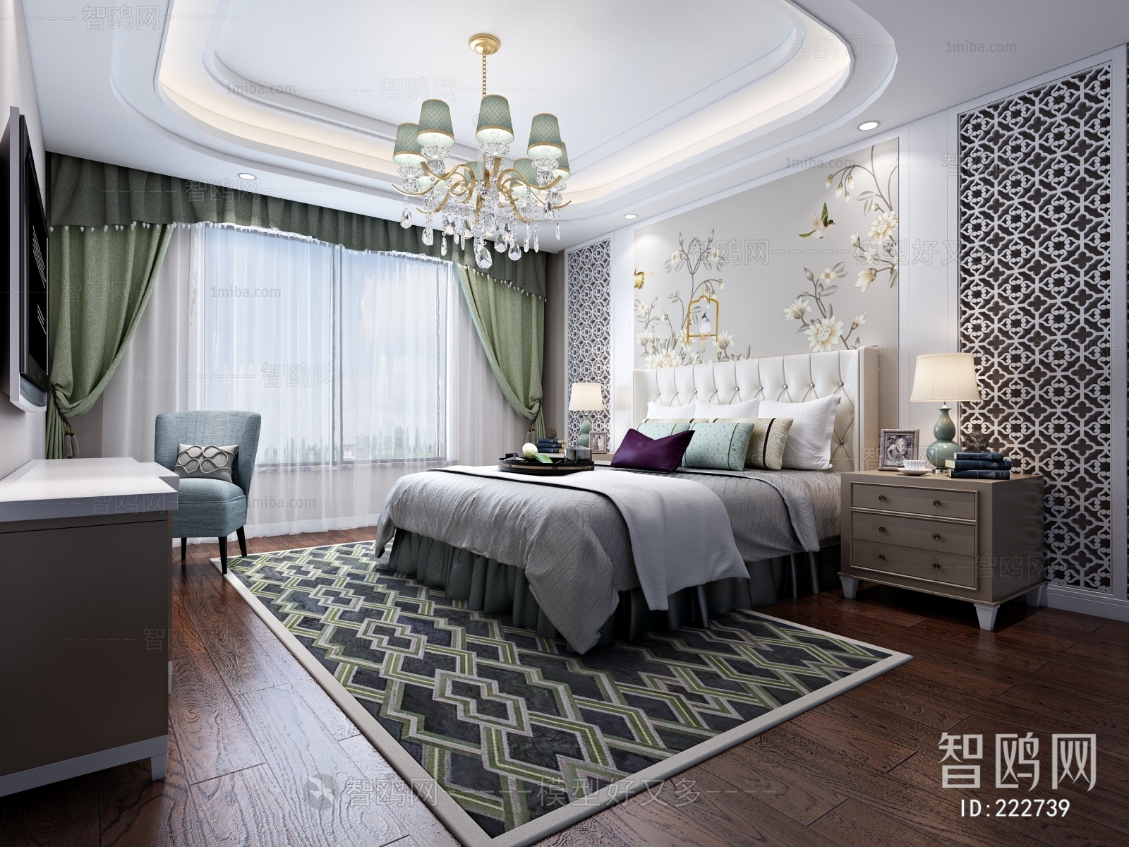 American Style Simple European Style Bedroom