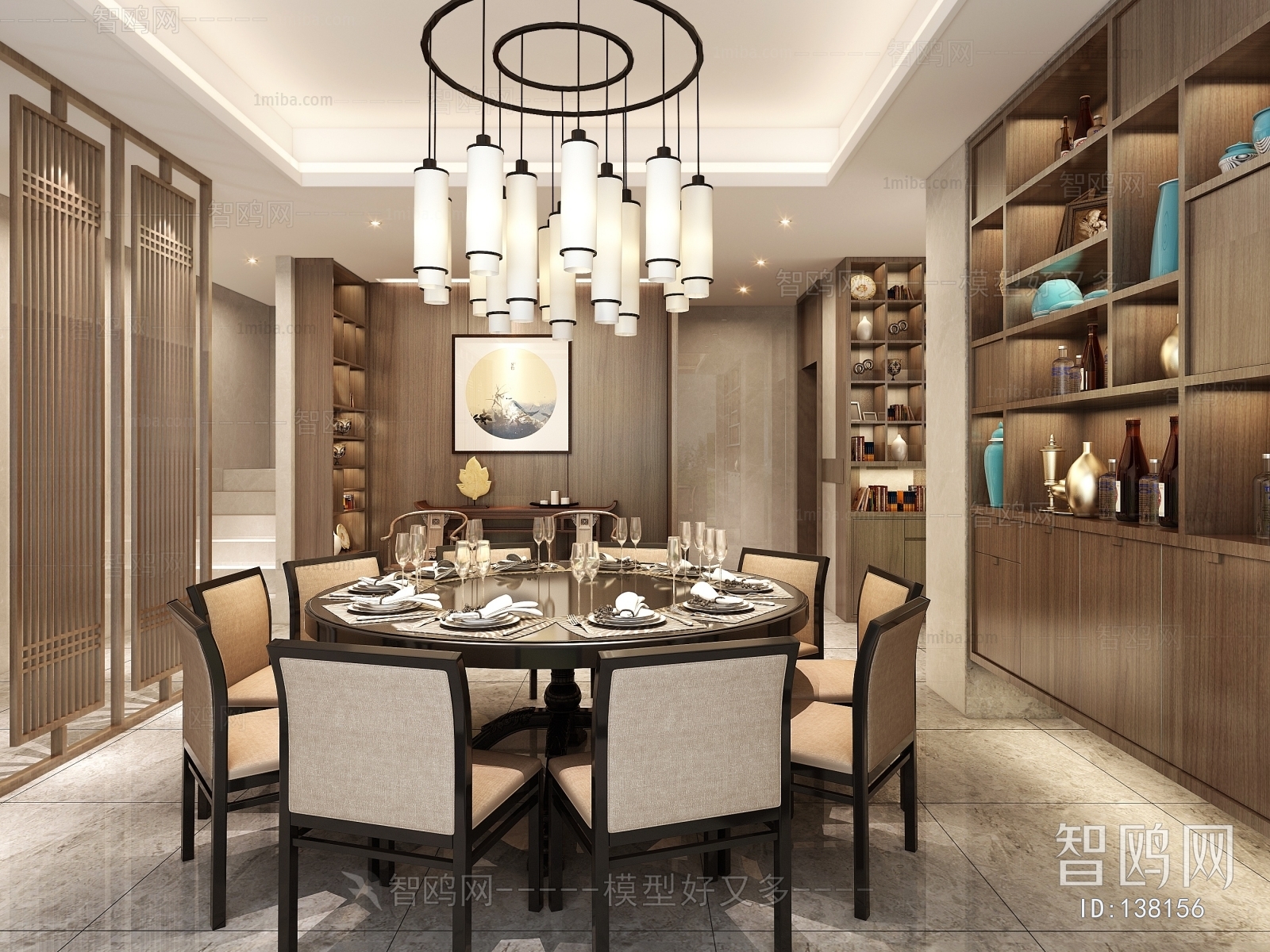 New Chinese Style Dining Room