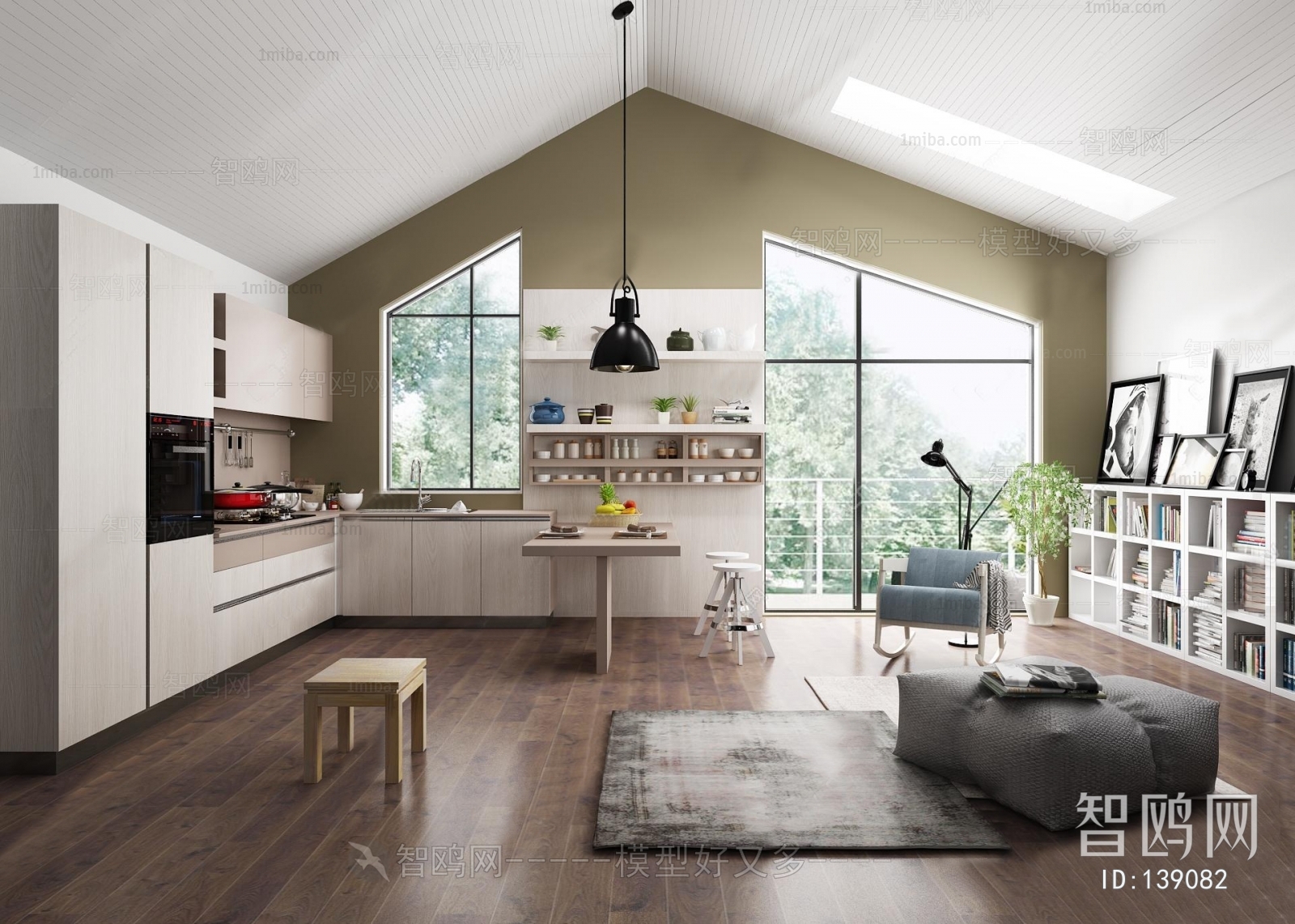 Nordic Style Open Kitchen