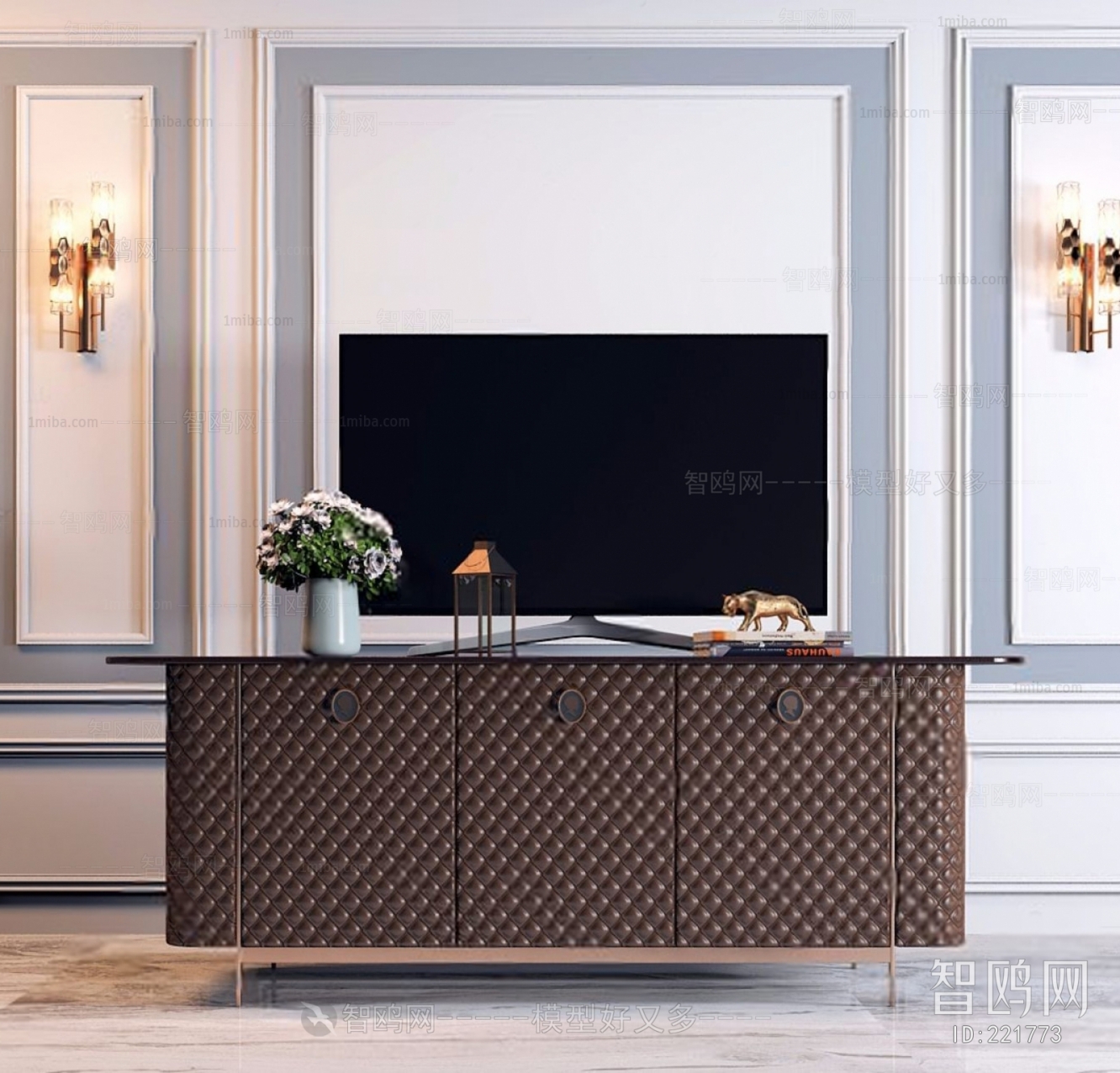 Simple European Style TV Cabinet
