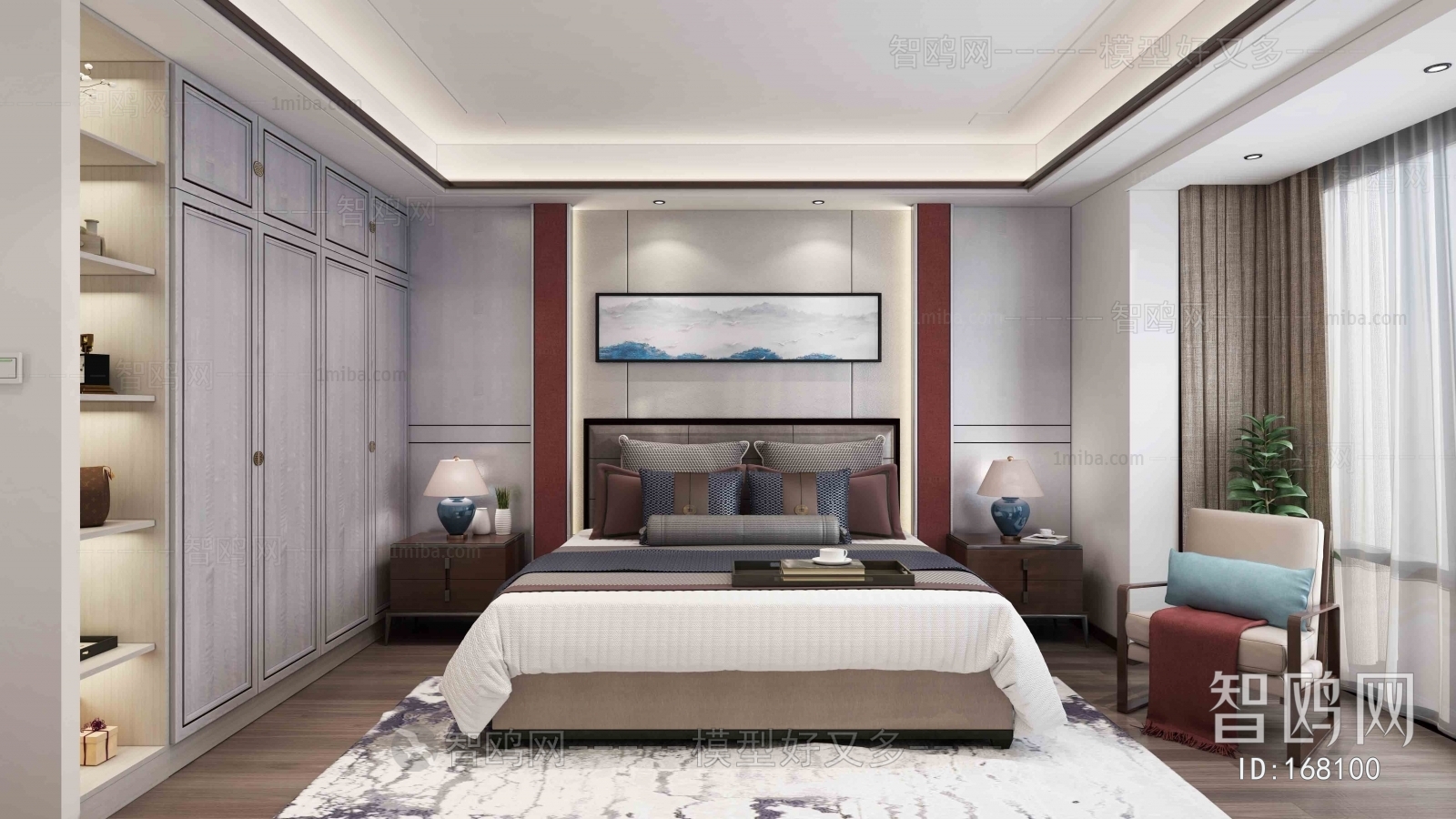 New Chinese Style Bedroom