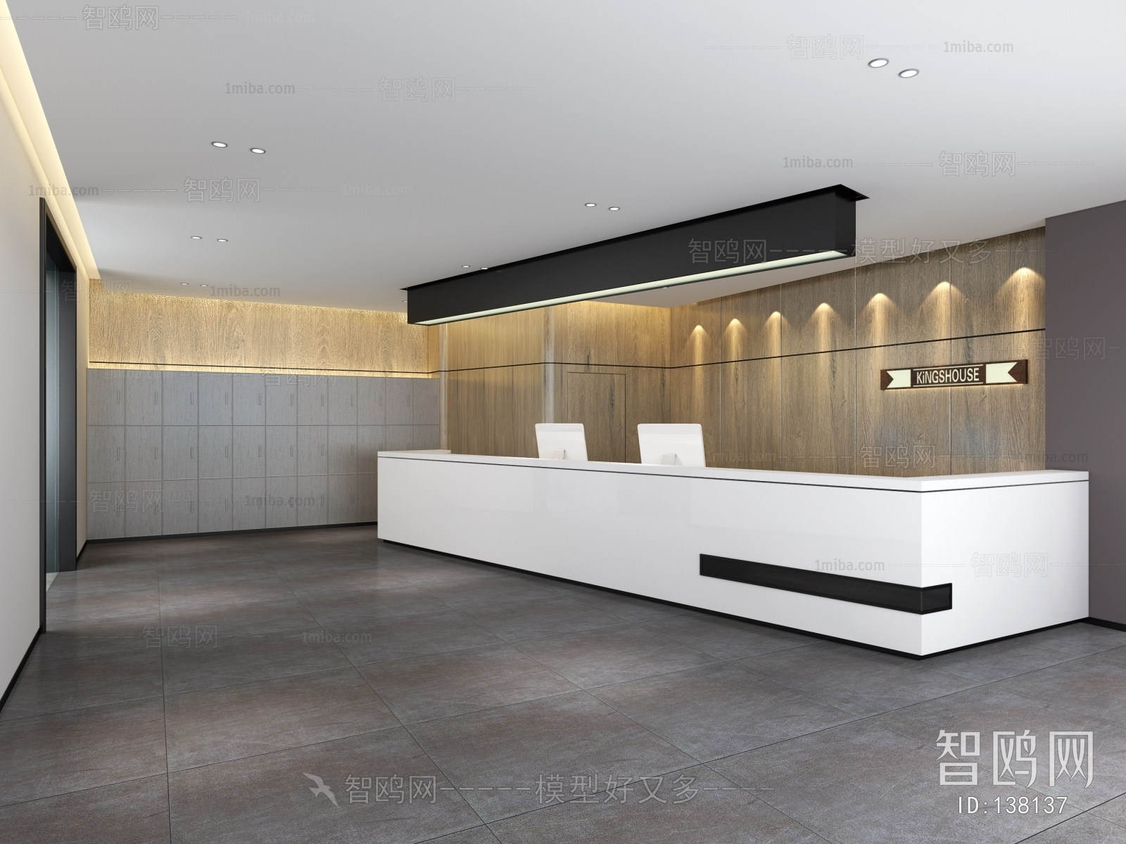 Modern Office Reception Desk