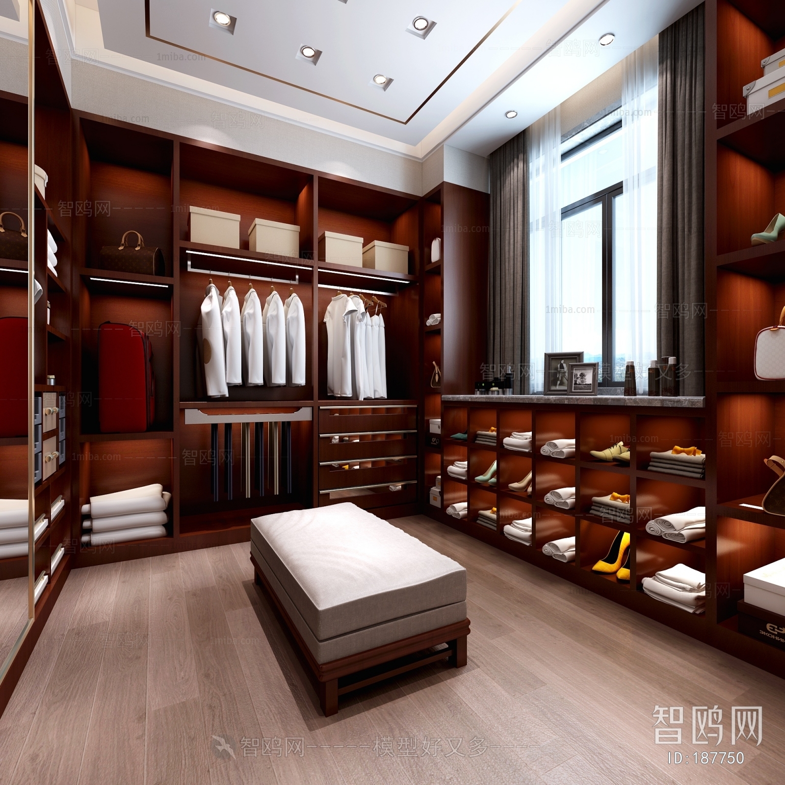 New Chinese Style Clothes Storage Area