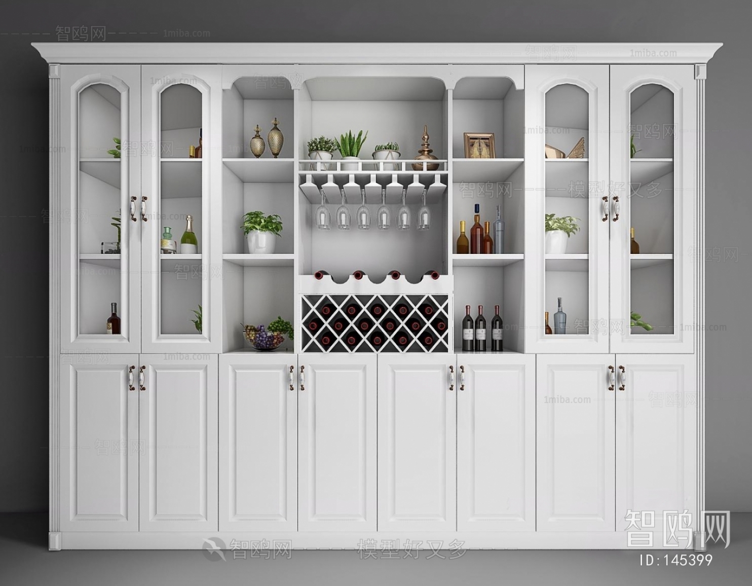 Simple European Style Wine Cabinet