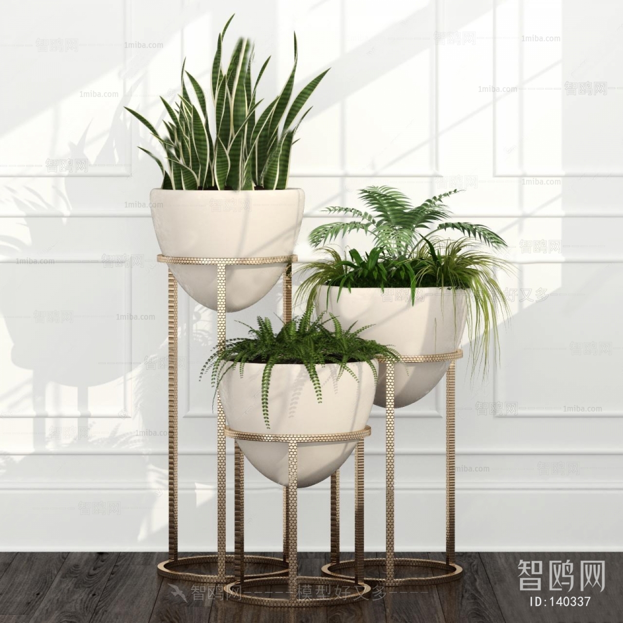 Modern Potted Green Plant