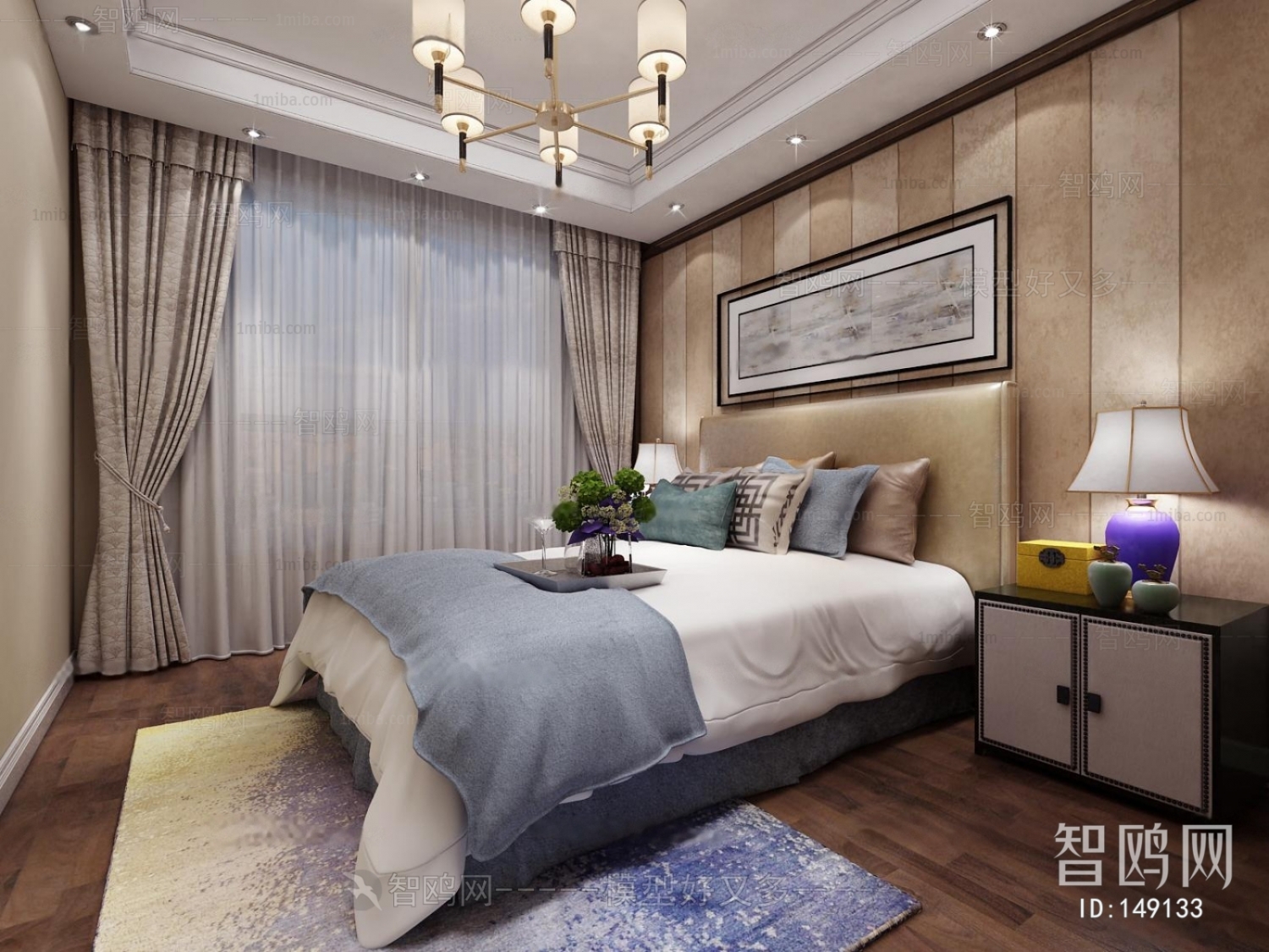 New Chinese Style Bedroom