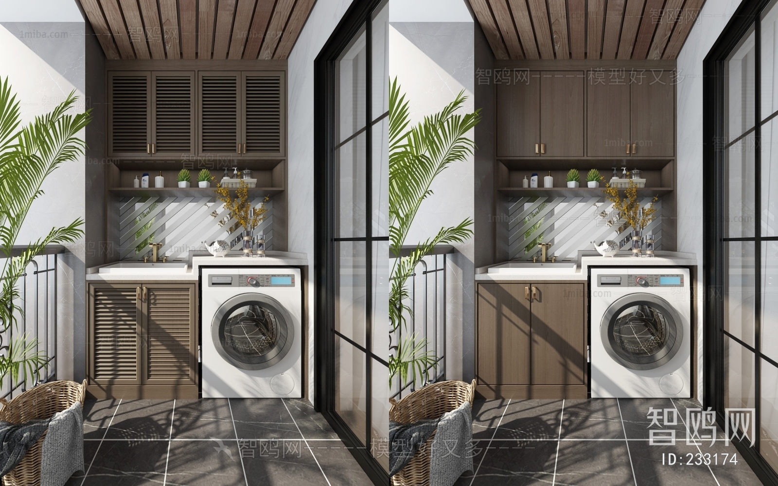 Modern Laundry Cabinet