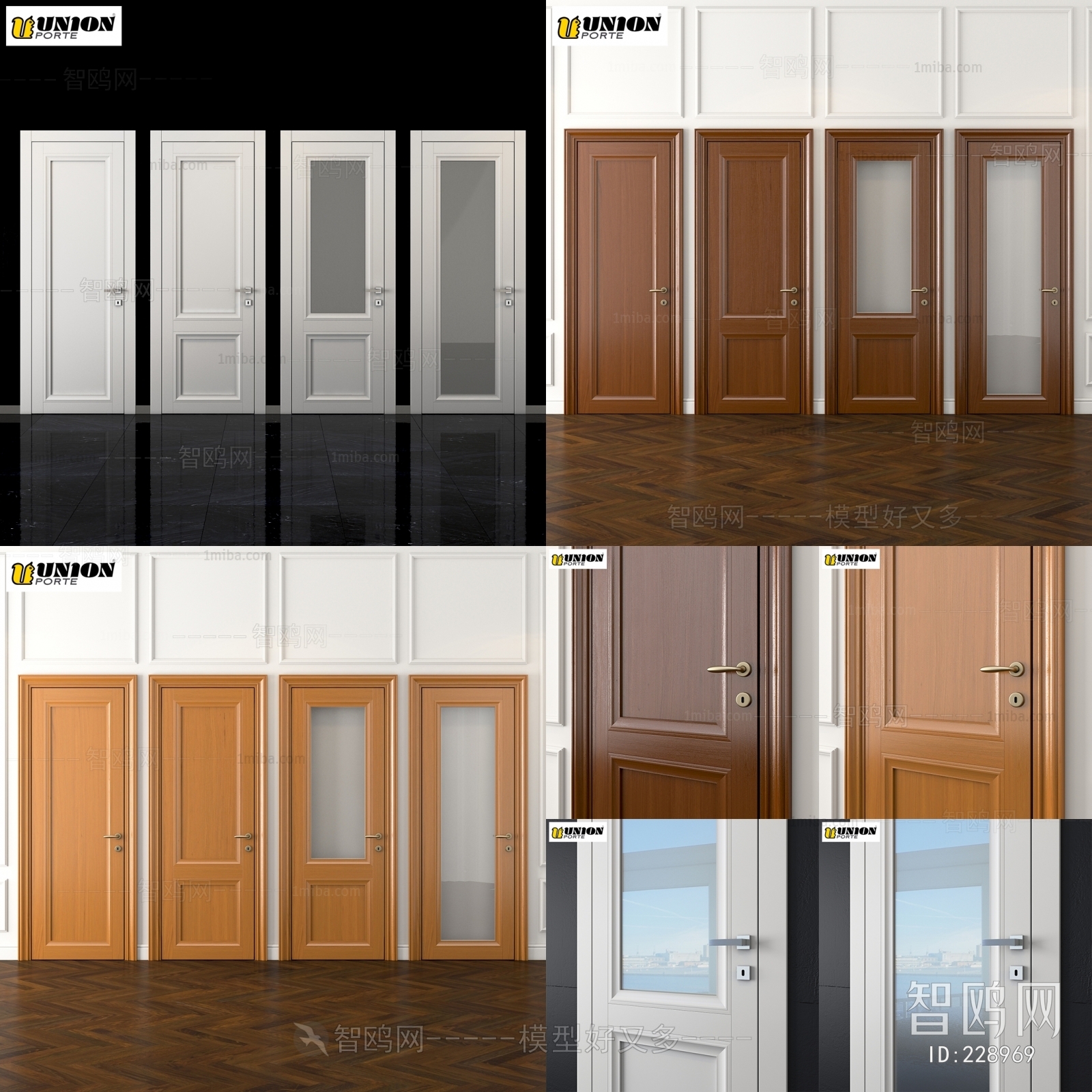 Simple European Style Solid Wood Door